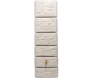 Réservoir d'eau de pluie mural Slim 300 litres Stone décor beige sable 4Rain 211812