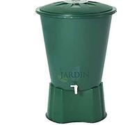 Réservoir d'eau en polypropylène 500 litres pour eau de pluie, couvercle + base, diamètre 100 cm, hauteur 110 cm