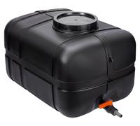 Réservoir d'eau Garronda, 150 litres, avec couvercle. Réservoir de récupération d'eau de pluie, grand réservoir pour usage domestique et commercial, modèle GD-0098, couleur noire