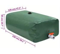 Réservoir d'eau pliable de 1000 litres – Grande cuve à eau en PVC durable avec robinet, idéale pour une utilisation en extérieur