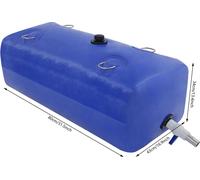 Réservoir d'eau pliable de 110 litres - sac à eau portable - réservoir souple en PVC - grande capacité pour le stockage d'eau en cas d'urgence - bleu
