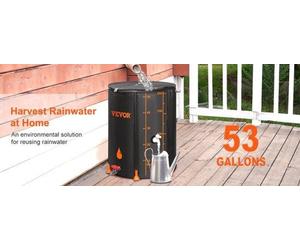Réservoir d'eau pliable en plastique avec raccord pour pompe - 201 litres - Réservoir d'eau - Plastique - Réservoir d'eau avec raccord pour pompe.
