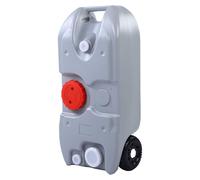 Réservoir d'eau portable, 10,6 gallons, grande capacité, avec poignée métallique, roulettes, orifice de remplissage et robinet