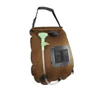 Réservoir d'eau Solaire avec Flexible , Marron , Size to 3 | Compacte, réservoir d'eau solaire Solaire avec Pommeau, Résistante, pour Camping, Randonnée, Plage, Campeurs, Randonneurs