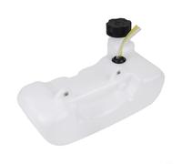Réservoir d'essence compatible avec débroussailleuse et débroussailleuse de Güde, Zipper - Réservoir de carburant avec filtre 240 mm Blanc/noir