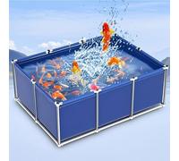 Réservoir portable pour carpes koï en acier durable avec valve de vidange, piscine extérieure en PVC pour jardin, idéal pour la culture de poissons et la croissance des plantes aquatiques