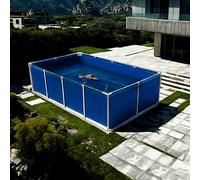 Réservoir portable pour carpes koï en acier durable avec valve de vidange, piscine extérieure en PVC pour jardin, idéal pour la culture de poissons et la croissance des plantes aquatiques