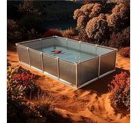 Réservoir portable pour carpes koï en acier durable avec valve de vidange, piscine extérieure en PVC pour jardin, idéal pour la culture de poissons et la croissance des plantes aquatiques