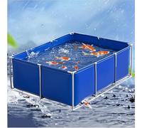 Réservoir portable pour carpes koï en acier durable avec valve de vidange, piscine extérieure en PVC pour jardin, idéal pour la culture de poissons et la croissance des plantes aquatiques
