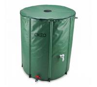 Oxeo Réservoir récupérateur eaux de Pluie 300 litres cuve Souple PVC armé - Pliable - avec Robinet et Soupape de Décharge - Filtre