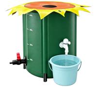 Réservoir Souple de Récupération d'eau de Pluie 200L | Cuve Eau de Pluie Pliable avec Filtre & Robinet, Réservoir d'Eau 500D PVC pour Arrosage de Jardin