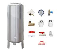 Réservoir sous pression de puits en acier inoxydable, réservoir d'eau pressurisé vertical pour pompe de puits, récipient à vessie avec kit de montage, 220 V, 200 L