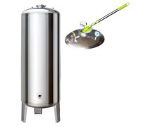 Réservoir sous Pression d'eau, réservoir Vertical de Grande capacité en Acier Inoxydable 304, surpresseur de puits de 200 L avec kit de Montage pour Une surpression Efficace de l'eau de puit
