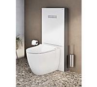 Réservoir sur pied VitrA Vitrus 770-1760-01, façade en verre blanc, 3/6 l, pour WC sur pied, sans robinetterie