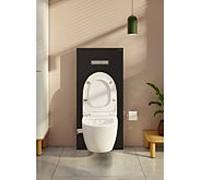 Réservoir sur pied VitrA Vitrus 770-5761-01, façade en verre noir, 3/6 l, pour WC suspendus, sans robinetterie