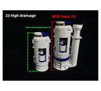 Réservoir Toilette Double Rinçage,Compatible Avec Geberit | Compatible Pour La Vanne Pièces De Rechange Du Système De Drainage À Économie D'eau(Siamese 23 cm)
