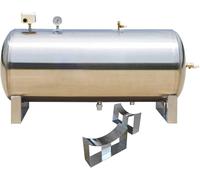 Réservoirs De Systèmes d'eau en Acier Inoxydable, Réservoirs De Pression d'eau pour Pompe De Puits d'eau, Réservoirs Horizontaux De Stoc, 500L/132Gal(135x75cm/53.1x29.5in)