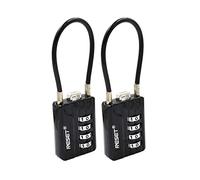 RESET-200 Cadenas à combinaison avec câble, 4 chiffres, 3 mm, 12 cm, x2