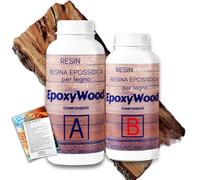 Resin Pro EPOXYWOOD 1,5 KG Résine époxy pour bois - Résine pour revêtement protecteur, restauration, renfort pour bois, fibre de verre et métal