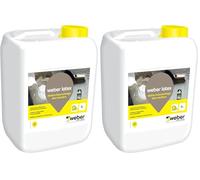 Résine d'accrochage Latex pour mortiers et bétons, 5L, Weber Latex (Lot de 2)