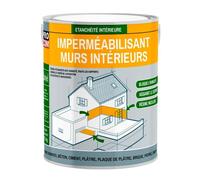 Résine d'étanchéité mur intérieur, anti-humidité, anti-salpêtre - Plâtres, pierres, briques, ciment 2.5 litres Incolore