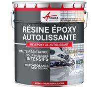 Résine epoxy autolissante sols - REVEPOXY AL - 5 kg Rouge signalisation - RAL 3020