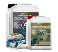 Résine époxy Plast 100P CoasterCast UV + 3,0 kg I Verre transparent & sans bulles I Protection UV maximale I Sans BPA non toxique I Convient pour les marque-pages en résine Art Pendentif Sous-verre