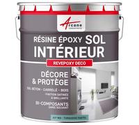 Résine Époxy Sol Cuisine Salle de Bain 1 kg Turquoise Pastel | Application Directe sans sous-Couche, Bonne Accroche sur Carrelage, Résiste aux Uv et aux Taches - Arcane Industries