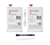 Résine Polyester Iso | 2 kg | + Catalyseur PMEC + Pipette de dosage 3 ml + Pinceau 13 mm - Résine qualité marine pour Bateau, Carrosserie Voiture, Piscine, Bois