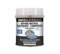 SINTO - Répare Métal, Plastique, Composite - Résine Polyester -Consolide,Répare,Colmate, Etanchéifie - Résistance Mécanique - s'Utilise avec Fibre de Verre - Technique Professionnelle - 1,1kg
