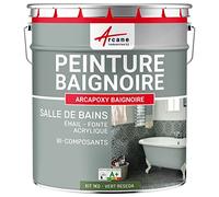 Peinture baignoire et lavabo - Résine de rénovation pour émail, acrylique et fonte - ARCANE INDUSTRIES Ral 6011 Vert Reseda Kit 1 Kg jusqu'a 3m² pour 2 couches