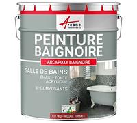 Résine Rénovation Baignoire Lavabo Bac à Douche 1 kg Rouge Tomate | Rénove Baignoire, Lavabo, Bac à Douche, Émail, Acrylique, sans sous-Couche, Résiste aux Chocs - Arcane Industries