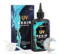 Résine UV 250g, résine UV cristalline dure résine époxy UV transparente pour l'art de bricolage, les bijoux, le moulage et le revêtement - faible odeur