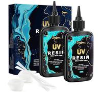 Résine UV 500g, résine UV cristalline dure résine époxy UV transparente pour l'art de bricolage, les bijoux, le moulage et le revêtement - faible odeur