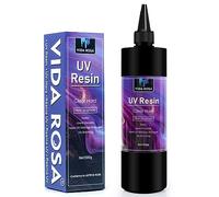 Résine UV 500g - VIDA ROSA RESIN Résine époxy transparente durcissant par ultraviolet pour la création de bijoux, pendentifs, boucles d'oreilles, colliers, bracelets, accessoires de nail art,