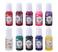 Résine UV colorant colorant pigment de haute qualité non toxique résine époxy liquide à durcissement rapide pour bricolage artisanat fabrication de bijoux Nail Art 10 couleurs