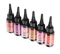 Résine UV Colorée, 10 Ml Chacun 6 Pièces de Colle de Résine UV Polyvalente pour le Bricolage pour les Bijoux (Série rouge)