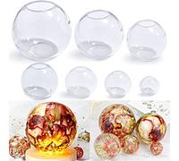 RESINWORLD Moules en silicone 3D en forme de sphère pour résine, grand moule en silicone transparent pour résine époxy, moule rond pour bijoux, savon, bougie, décoration de Noël