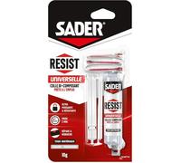 Resist Universelle Colle Bi-Composants type Epoxy Colle de Réparation Tous Supports Intérieur/Extérieur Couleur : Translucide