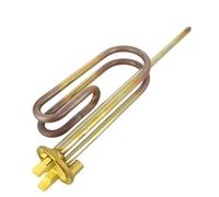 Résistance Blindée 2200W 230V pour Chauffe-Eau avec Bride 6 Trous - Longueur Tige Thermostat 270mm - Filetage Anode M5 - Référence 60000689 65407070