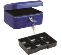 Reskal Caisse à Monnaie En métal 8 x 15,2 x 11,5 cm bleue