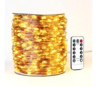 RESNICE Guirlande lumineuse extra longue de 200 m à brancher étanche à l'extérieur en fil de cuivre avec télécommande 2000 LED haute luminosité pour jardin, décoration de fête de mariage de Noël
