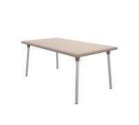 Resol New Flash Table carrée pour intérieur, extérieur 90 x 90 cm, jardin, terrasse, balcon, salon, cuisine, salle à manger Design léger, multifonction 2 à 4 personnes Sable