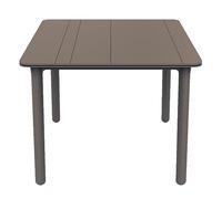 Resol Noa Table carrée intérieure, extérieure 90 x 90 cm | Jardin, terrasse, Balcon, Salon, Cuisine, Salle à Manger | Design, léger, Multifonction | 2-4 Personnes | Pied Chocolat - Plateau Chocolat