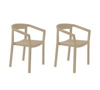 Resol Set 2 Fauteuil Peach Beige - Fibre de Verre, Polypropylène 559x480x745mm