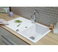 Respekta Austin Einbauspüle Granit 86 x 50 cm Blanc, 70 % Quartz