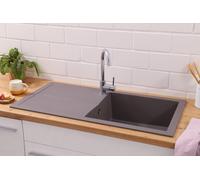 Respekta Cleveland Granit Optik Mineralite Évier Encastré 100 x 50 Gris