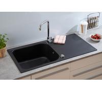 respekta Orlando Spüle Einbauspüle Granit 100x50 Noir 1 Bac
