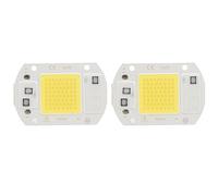 Respicefinem Lot de 2 puces LED haute puissance COB lampe SMD intégrée sans pilote haute puissance composants émetteurs de lumière COB SMD à intensité super brillante diodes (Lumière blanche) Fina