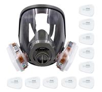 Respirateur de sécurité(Respirateur + Cartouche + Housse + 10pcs Filtre Coton (15 en 1))-LAT